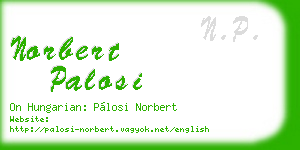 norbert palosi business card